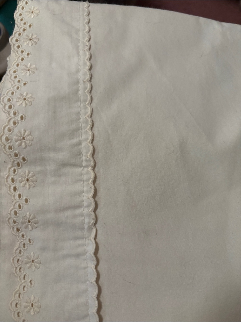 Vintage Ralph Lauren Cream 100% Cotton Full Flat Sheet